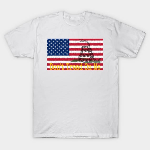 America, Don't Tread On Me T-Shirt by ValinaMoonCreations